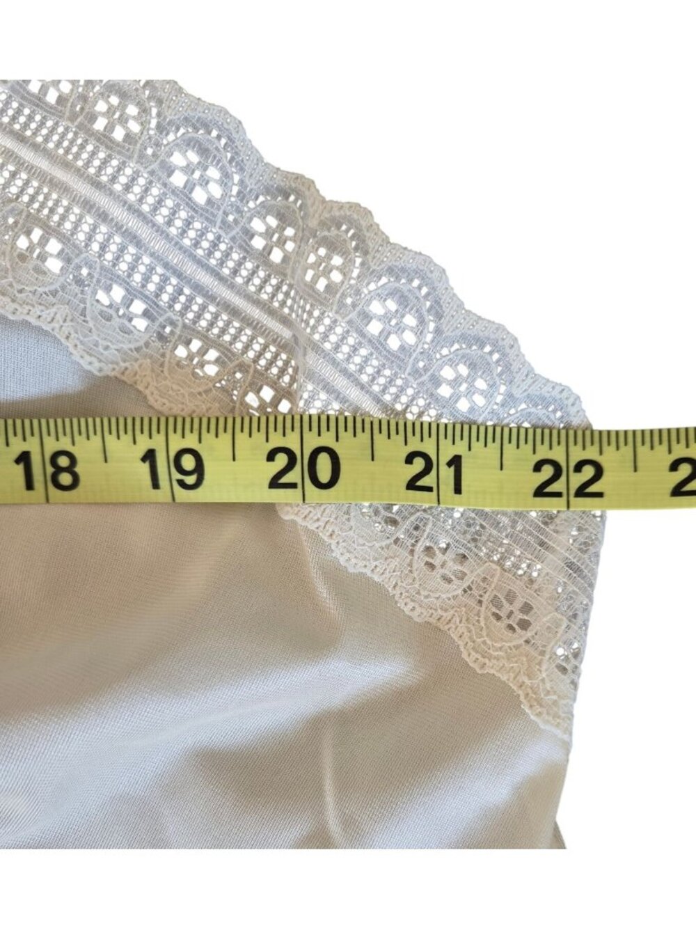 Vtg Coquette Antron Full Slip Ivory Lace Trim Nylon Size 46 USA-Made New - Picture 7 of 12